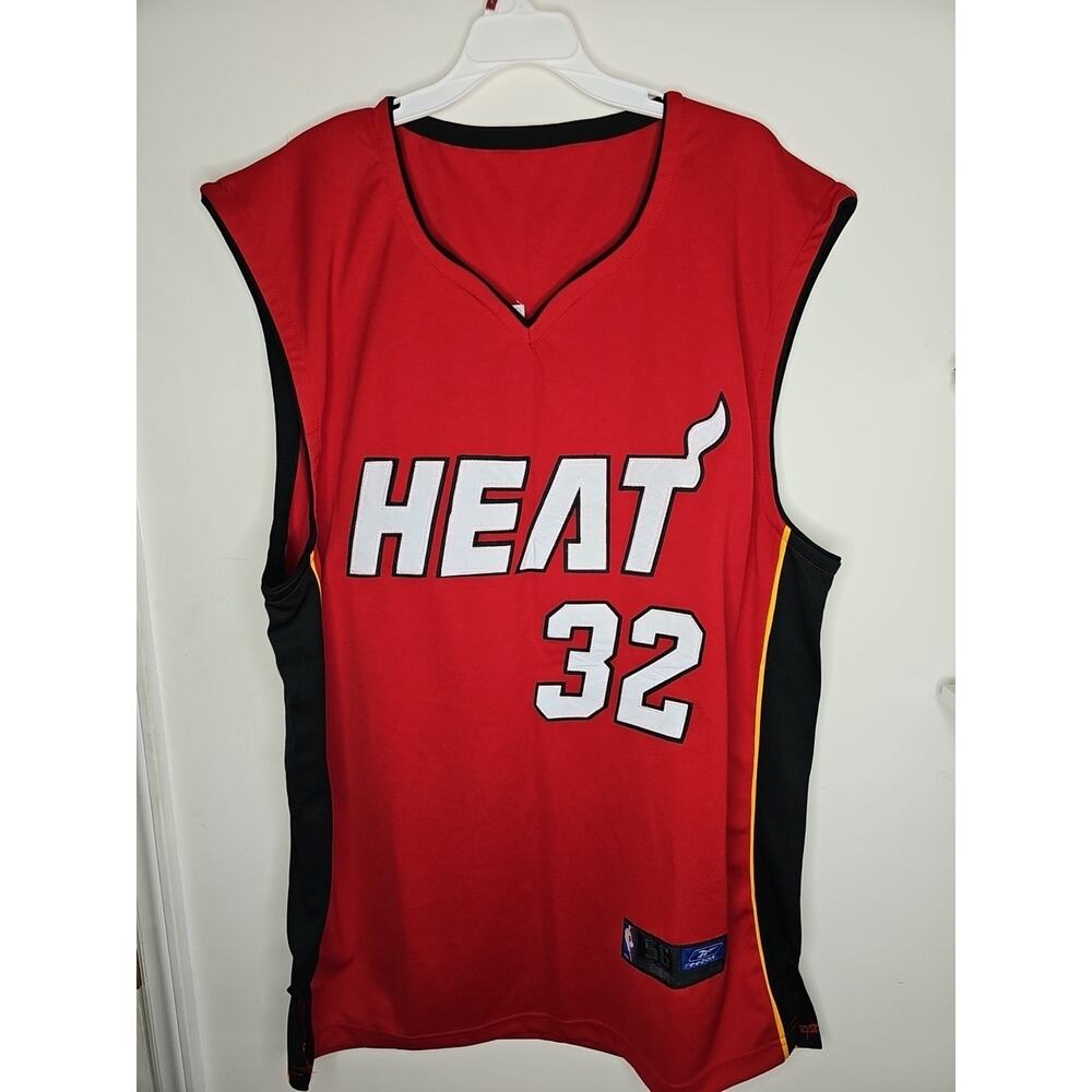 Shaquille O'Neal #32 Reebok Sz 56 3XL Miami Heat Jersey Red Shaq